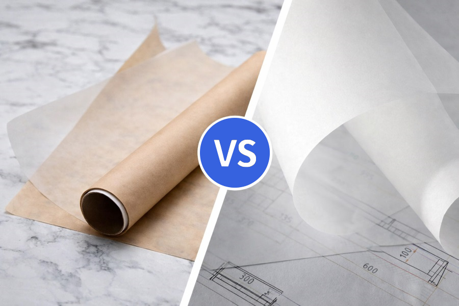 сравнение пергамента и кальки